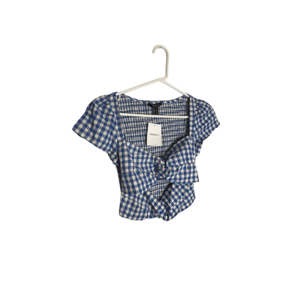 Forever 21 Blue Plaid Blouse